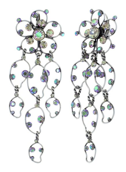 Konplott - Lovely Lucy - Paradise Illumination, lila, antique silver, earring eurowire dangling