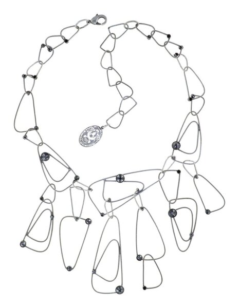 Konplott - Wireworks - Carbon Shine, black, antique silver, necklace