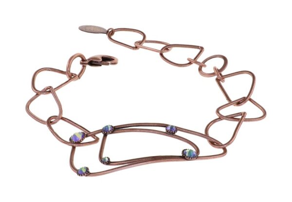 Konplott - Wireworks - Paradise Shine, lila, antique copper, bracelet