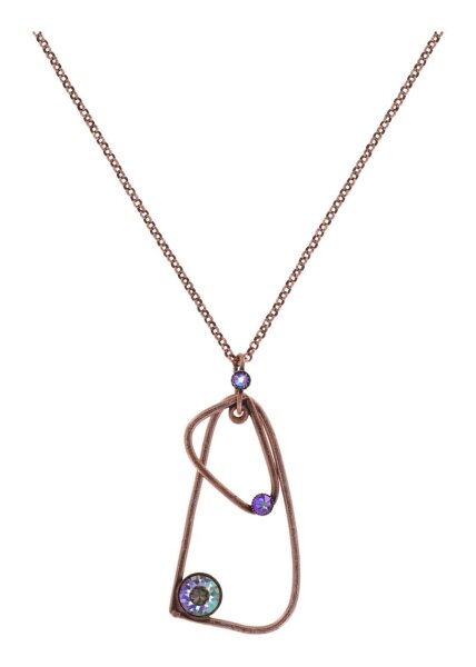 Konplott - Wireworks - Paradise Shine, lila, antique copper, necklace pendant