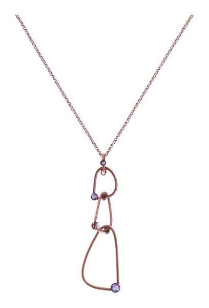 Konplott - Wireworks - Paradise Shine, lila, antique copper, necklace pendant, long