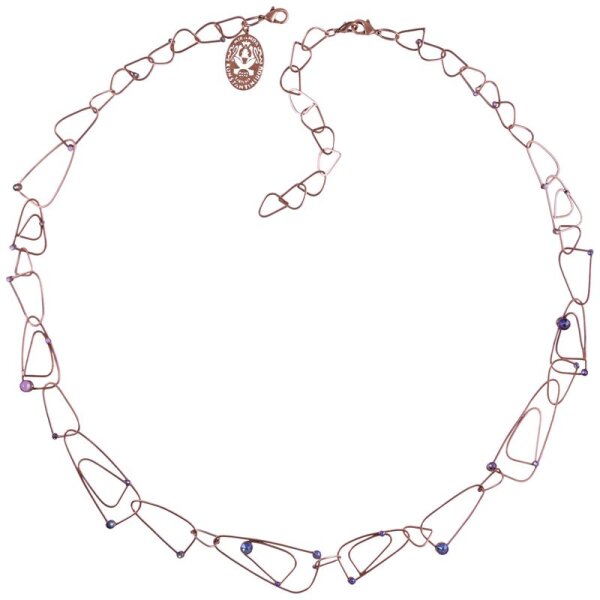 Konplott - Wireworks - Paradise Shine, lila, antique copper, necklace long