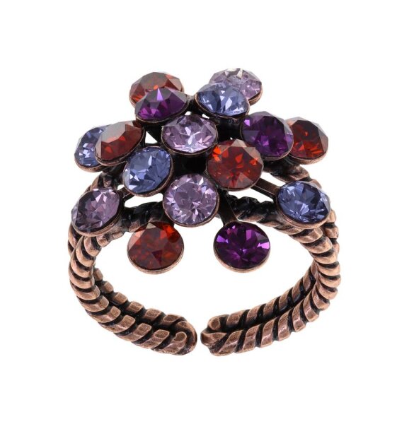 Konplott - Magic Fireball - Ruby Violet, red/lila, antique copper, ring Classic Size