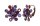 Konplott - Magic Fireball - Ruby Violet, Rot, Lila, Antikkupfer, Ohrringe mit Brisur, Classic Size