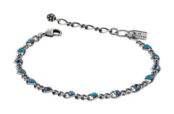 Konplott - Magic Fireball MINI - Deep Lagoon, blue, antique silver, bracelet mini