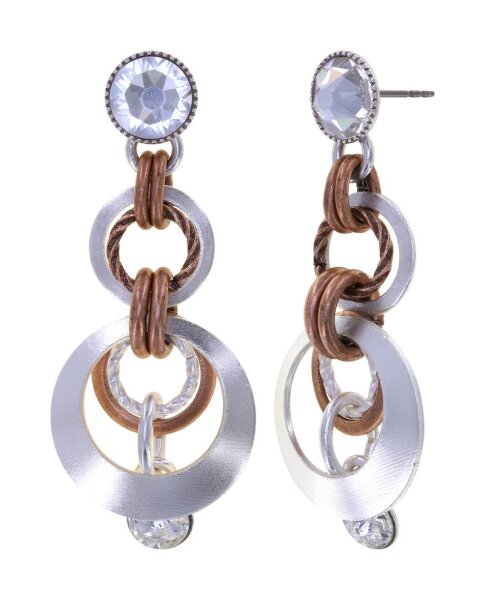 Konplott - Rings in Concert - Coppered Silver, shiny silver/antique copper, earring stud dangling