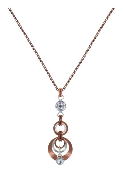 Konplott - Rings in Concert - Coppered Silver, shiny silver/antique copper, necklace pendant