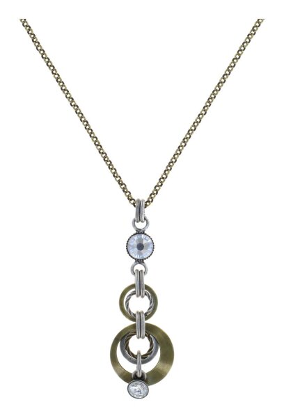 Konplott - Rings in Concert - Silvered Gold, antique silver/antique brass, necklace pendant