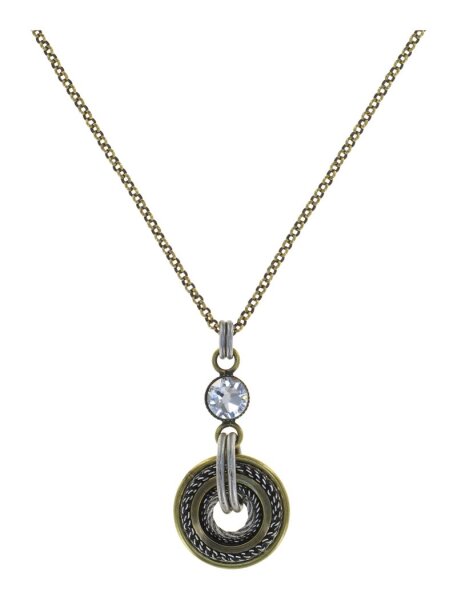 Konplott - Rings in Concert - Silvered Gold, antique silver/antique brass, necklace pendant