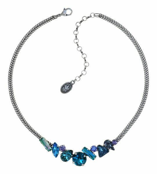 Konplott - Gems Riot - Water Green, Blau, Grün, Antiksilber, Halskette