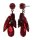 Konplott - Gems Riot - Passion Red, red, antique copper, earring stud dangling