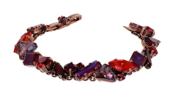Konplott - Gems Riot - Passion Red, red, antique copper, bracelet