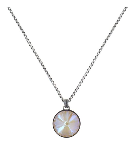 Konplott - Rivoli - beige/lila, crystal ivory cream delite, antique silver, necklace pendant