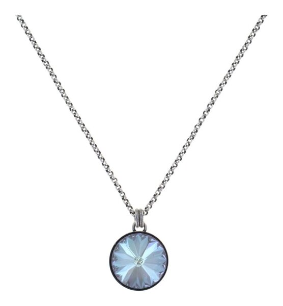 Konplott - Rivoli - Blue, Grau, crystal serenity gray delite, Antiksilber, Halskette mit Anhänger