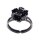 Konplott - Jumping Baguette De Luxe - Mystery Black, Schwarz, dark antique silver, Ring