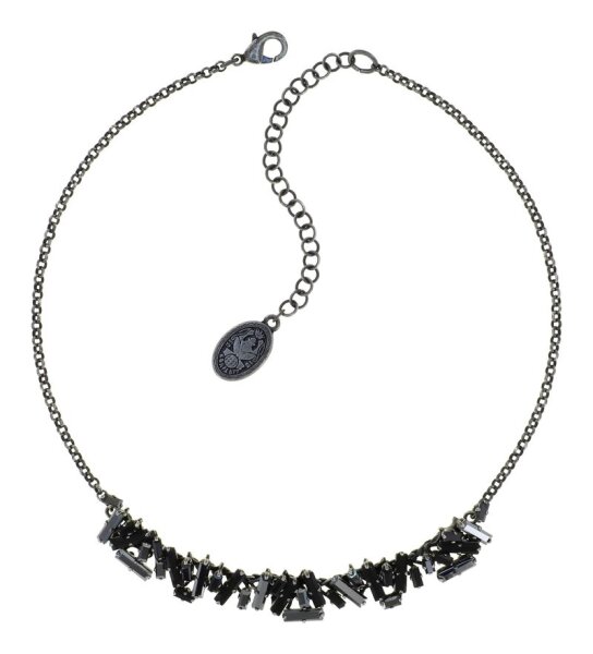 Konplott - Jumping Baguette De Luxe - Mystery Black, Schwarz, dark antique silver, Halskette