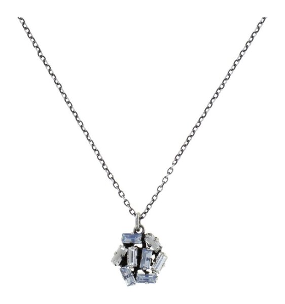 Konplott - Jumping Baguette De Luxe - Reflection White, white, antique silver, necklace pendant