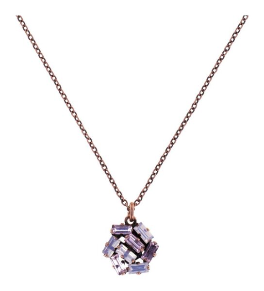 Konplott - Jumping Baguette De Luxe - Seduction Pink, pink, antique copper, necklace pendant