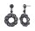 Konplott - Chanelion Rocks - Silver Grey, black, antique silver, earring stud dangling