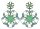 Konplott - Verlorene Unschuld am Gartenzaun - green, antique brass, earring stud dangling