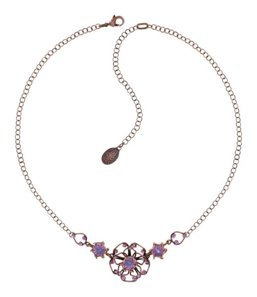 Konplott - Verlorene Unschuld am Gartenzaun - pink, antique copper, necklace