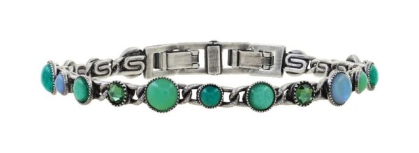 Konplott - Shopping Drops - blue/green, antique silver, bracelet