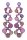 Konplott - Shopping Drops - pink/lila, antique silver, earring stud dangling