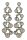Konplott - Shopping Drops - white, antique brass, earring stud dangling