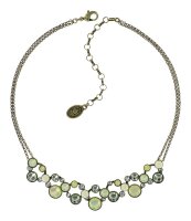 Konplott - Shopping Drops - white, antique brass, necklace
