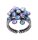 Konplott - Magic Fireball - Blau, Lila, Antiksilber, Ring Classic Size