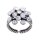 Konplott - Magic Fireball - white, antique silver, ring Classic Size