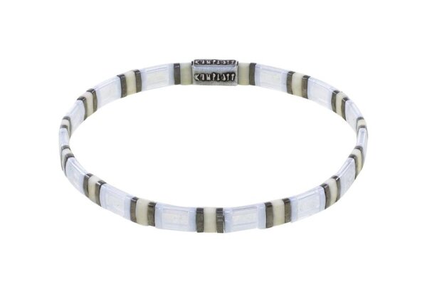 Konplott - Tilala - white, antique silver, bracelet elastic