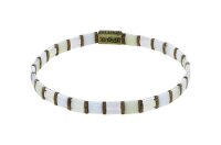 Konplott - Tilala - white, antique brass, bracelet elastic