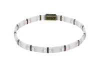 Konplott - Tilala - white, antique brass, bracelet elastic