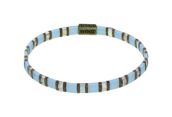 Konplott - Tilala - hellblau, Antikmessing, Armband auf Gummiband