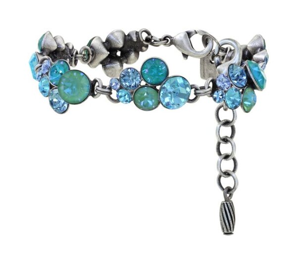 Konplott - Petit Glamour - light blue, antique silver, bracelet