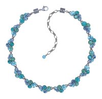 Konplott - Petit Glamour - hellblau, Antiksilber, Halskette