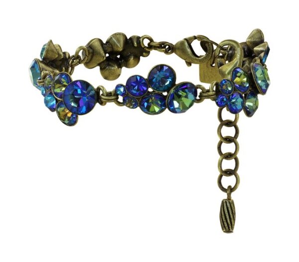 Konplott - Petit Glamour - dark blue, antique brass, bracelet