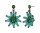 Konplott - Daisy Riot - green, antique brass, earring stud dangling