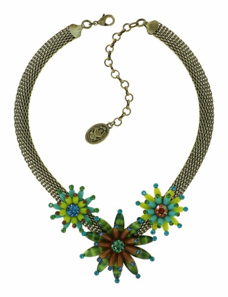 Konplott - Daisy Riot - green, antique brass, necklace