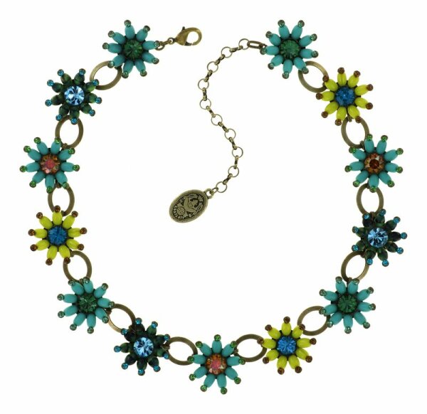 Konplott - Daisy Riot - green, antique brass, necklace