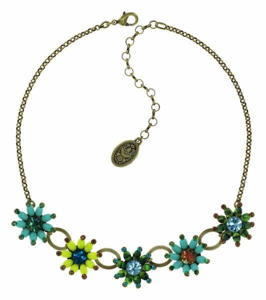 Konplott - Daisy Riot - green, antique brass, necklace