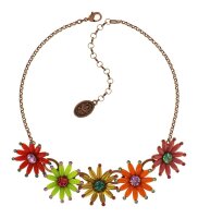 Konplott - Daisy Riot - multi red, antique copper, necklace