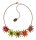 Konplott - Daisy Riot - multi red, antique copper, necklace