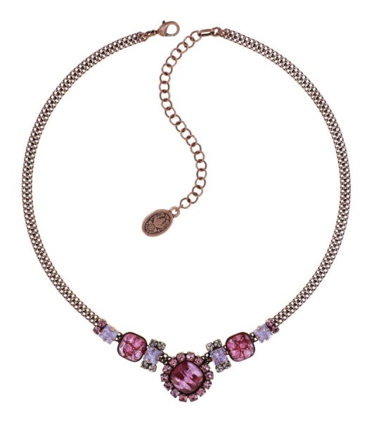 Konplott - Tea with Taylor - pink/lila, light antique copper, necklace