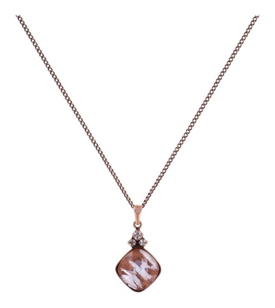 Konplott - Tea with Taylor - pink/lila, light antique copper, necklace pendant