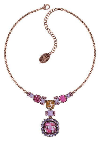 Konplott - Tea with Taylor - pink/lila, light antique copper, necklace Y
