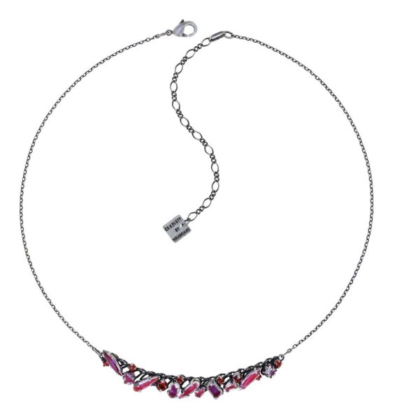Konplott - Abegail - pink, antique silver, necklace