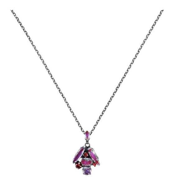 Konplott - Abegail - pink, antique silver, necklace pendant
