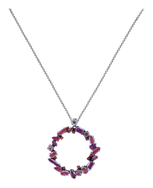 Konplott - Abegail - pink, antique silver, necklace pendant, long